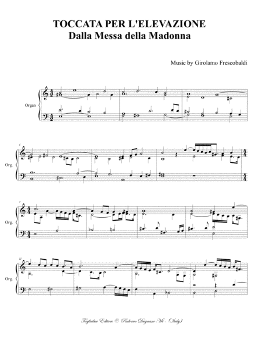 TOCCATA PER L'ELEVAZIONE - From Mass of the Virgin Mary - For Organ Organ Solo scores gallery preview page 2