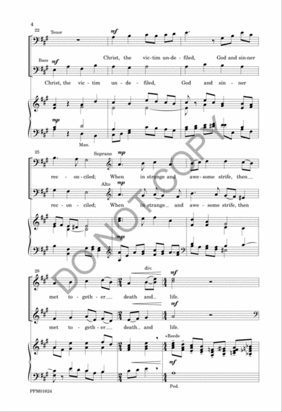 Christ, the Lord, Is Risen Today 4-Part scores gallery preview page 7