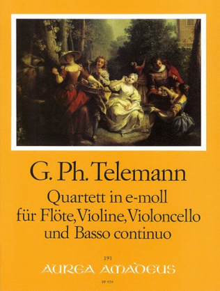 Book cover for Quartet E minor TWV 43:E2