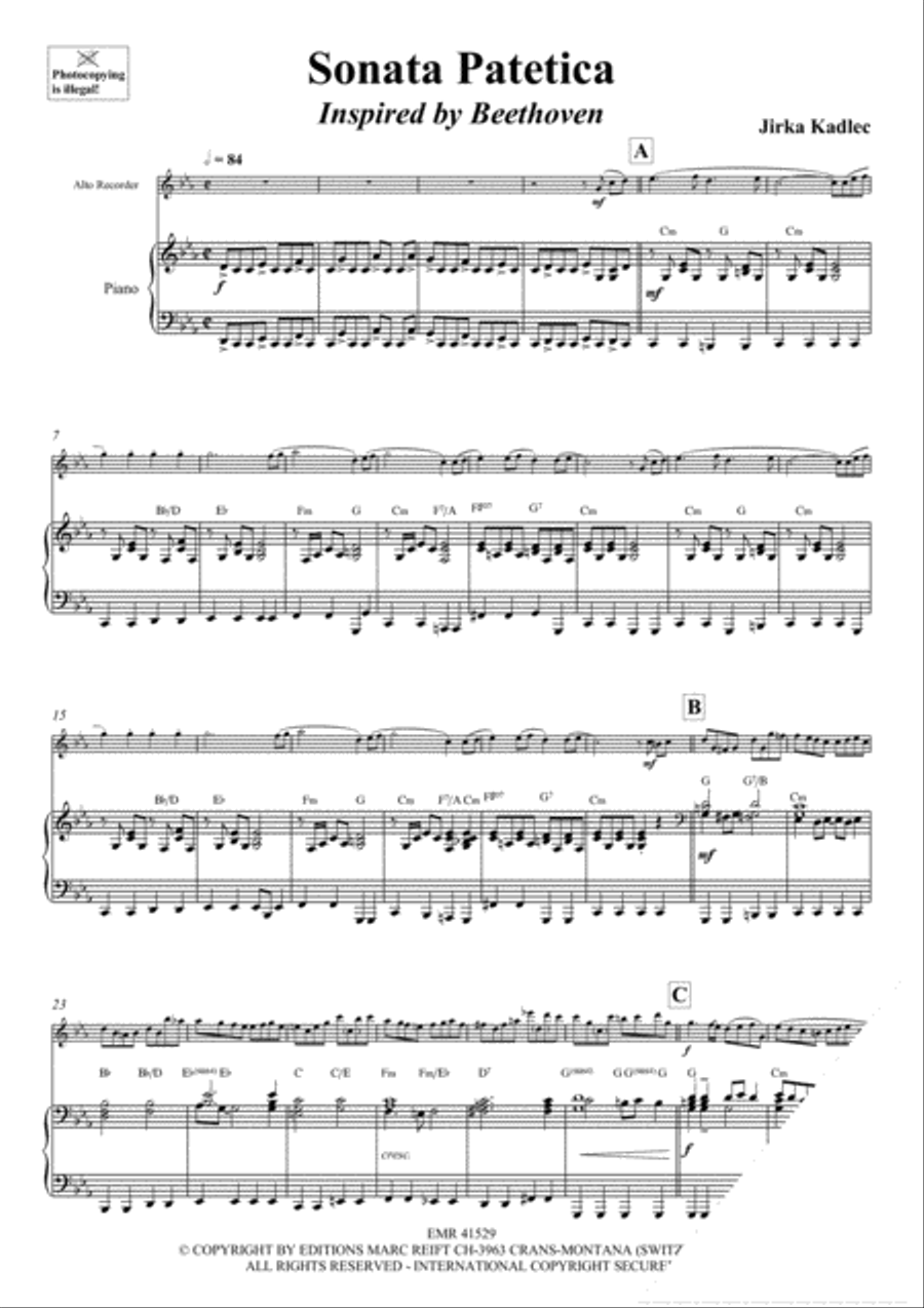 Sonata Patetica Alto Recorder scores gallery preview page 4