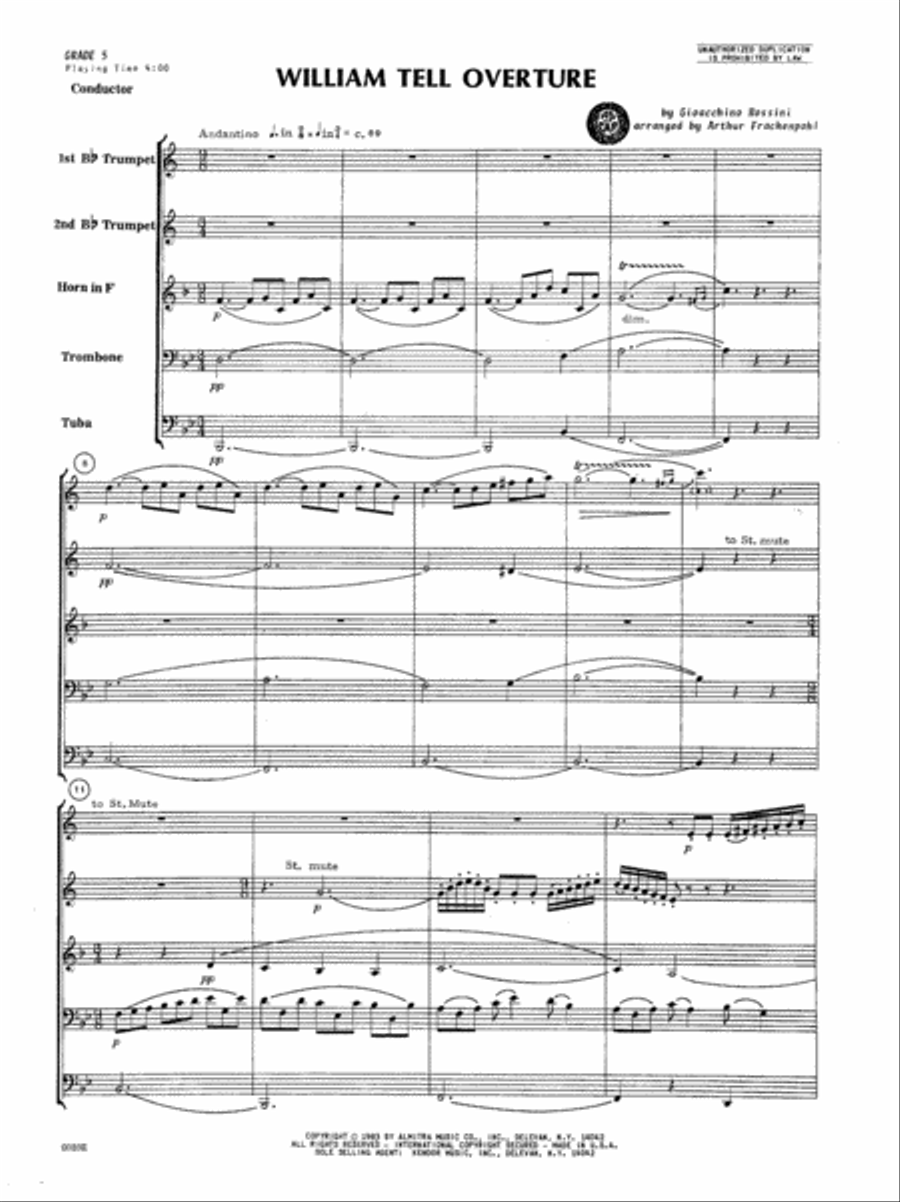 William Tell Overture Horn scores gallery preview page 2