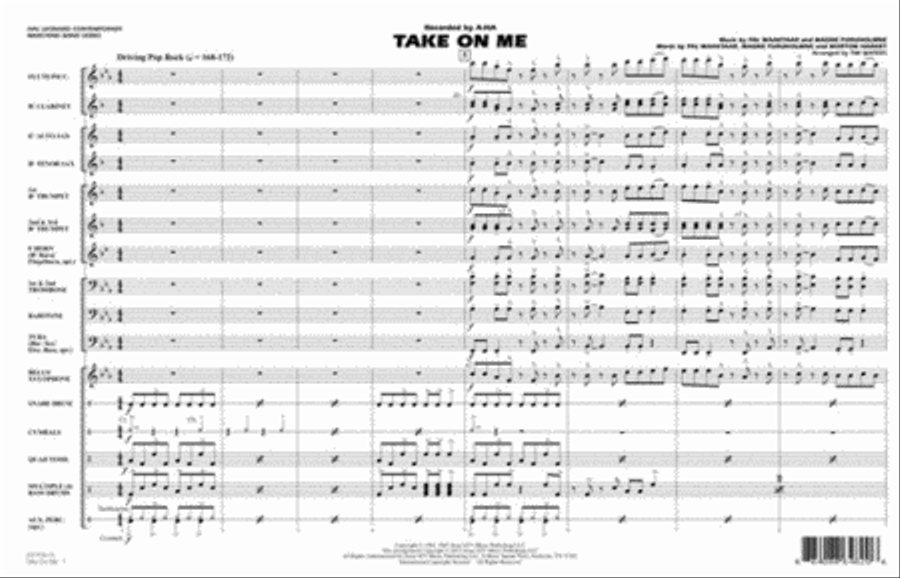 Take on Me Take on Me Marching Band scores gallery preview page 2