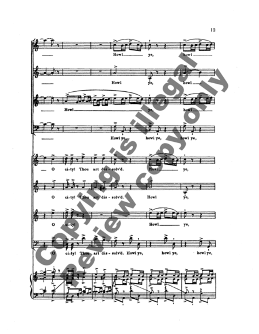 Howl ye 4-Part scores gallery preview page 15