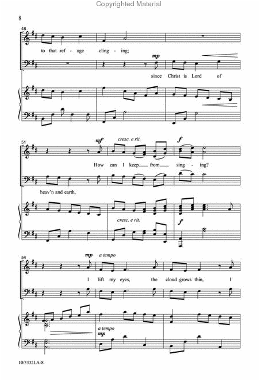 How Can I Keep From Singing? 3-Part scores gallery preview page 7