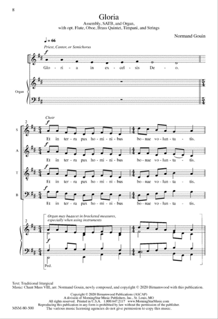 Mass of the Transfiguration (Choral Score) image number null