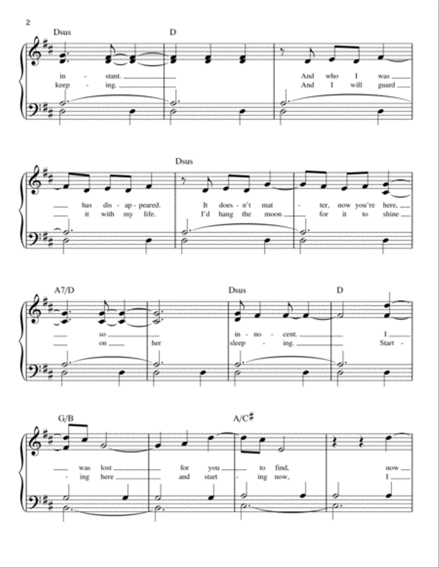 Everything Changes (from Waitress The Musical) Easy Piano scores gallery preview page 2