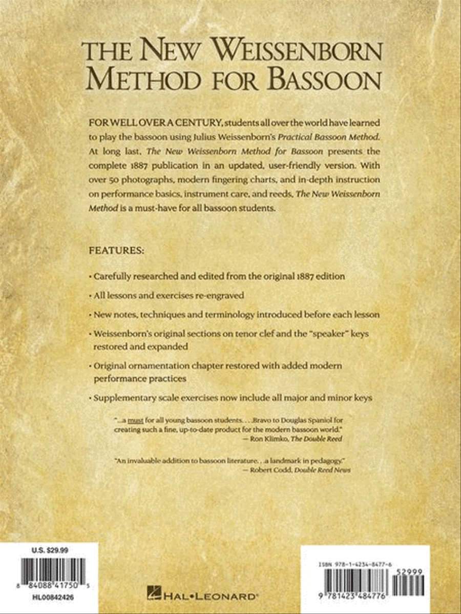 The New Weissenborn Method for Bassoon