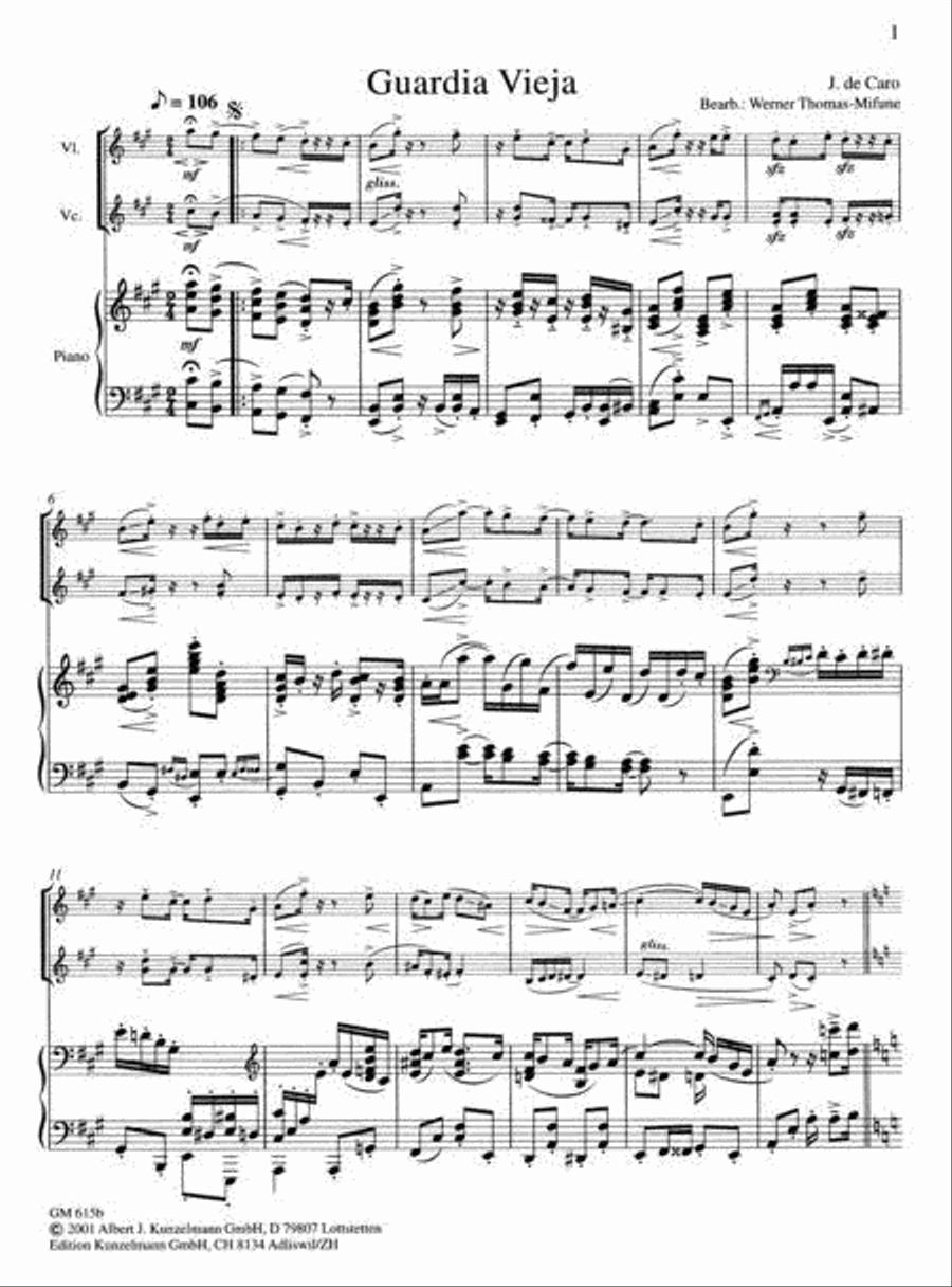 4 tangos for piano trio