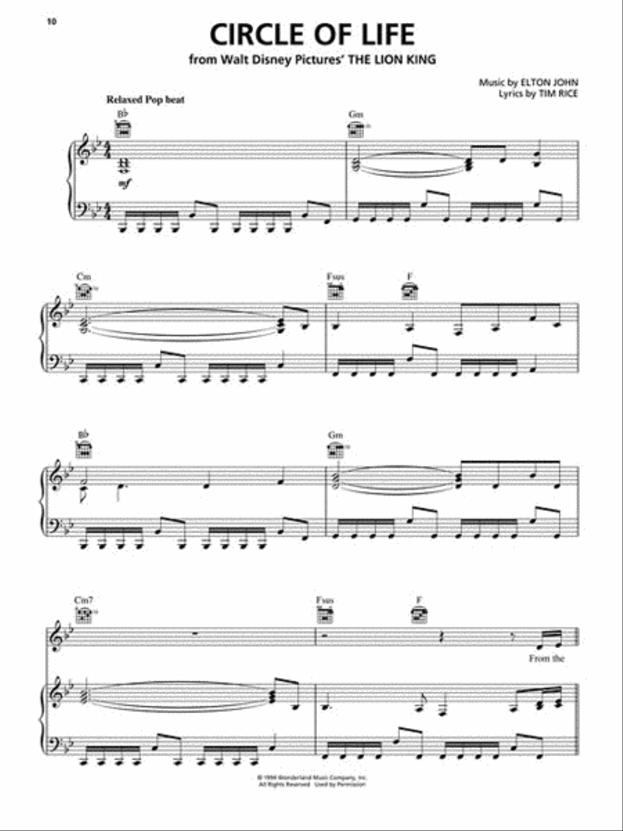 Disney Favorites Disney Favorites Piano, Vocal, Guitar scores gallery preview page 3