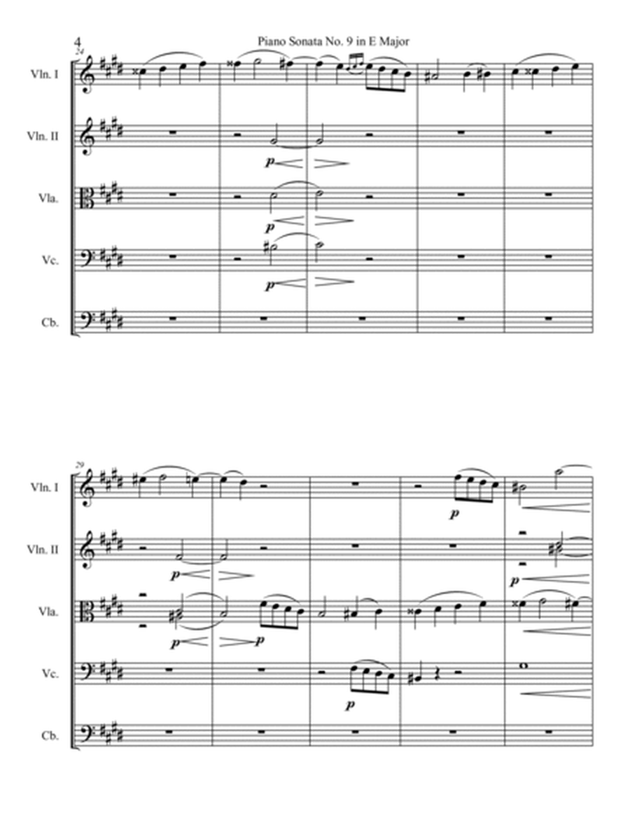 Piano Sonata No. 9 in E Major