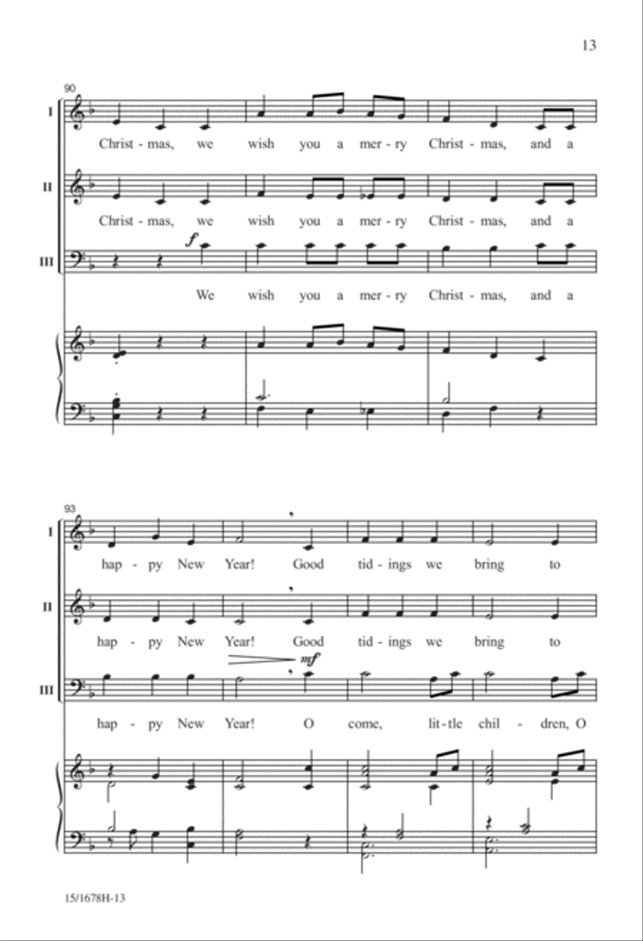Christmas...In About Three Minutes 3-Part scores gallery preview page 14