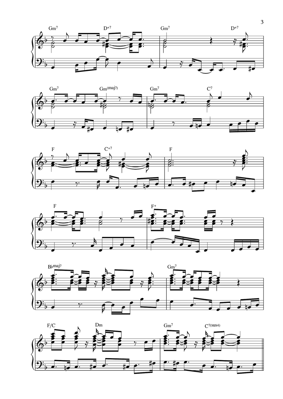 For Once In My Life Piano Solo scores gallery preview page 3