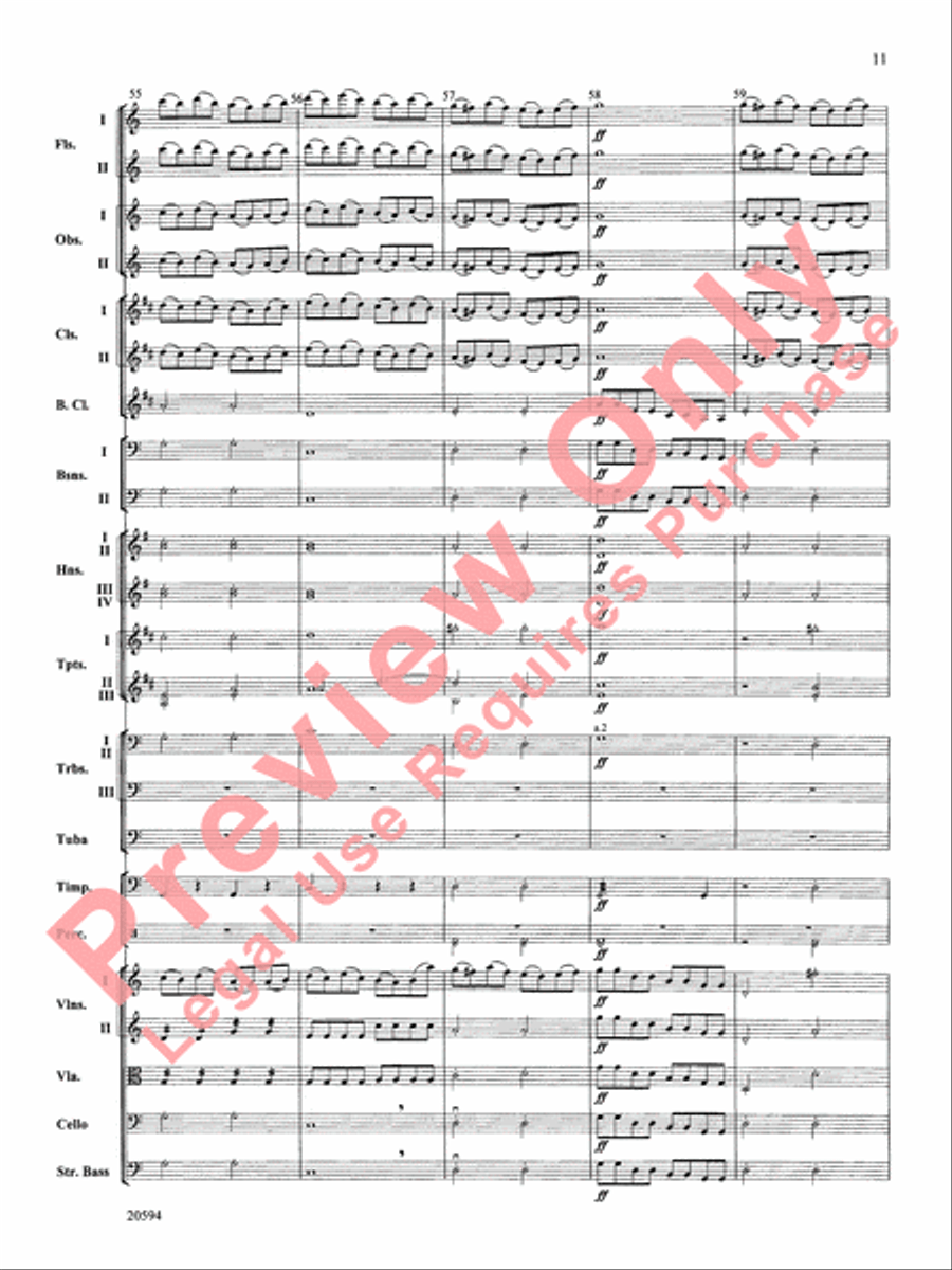Symphony No. 9 (Fourth Movement) Full Orchestra scores gallery preview page 12