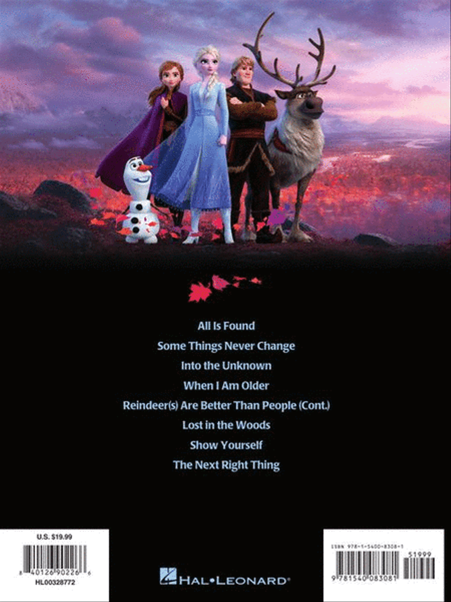 Frozen 2 Piano/Vocal/Guitar Songbook