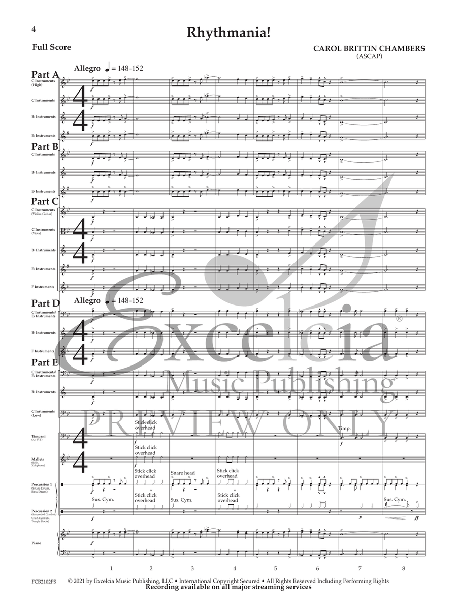 Rhythmania! Rhythmania! Concert Band scores gallery preview page 5