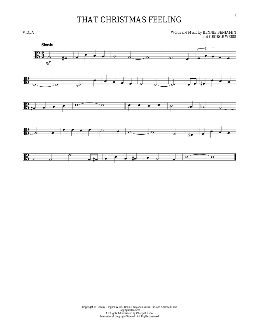 That Christmas Feeling Viola Solo scores gallery preview page 1
