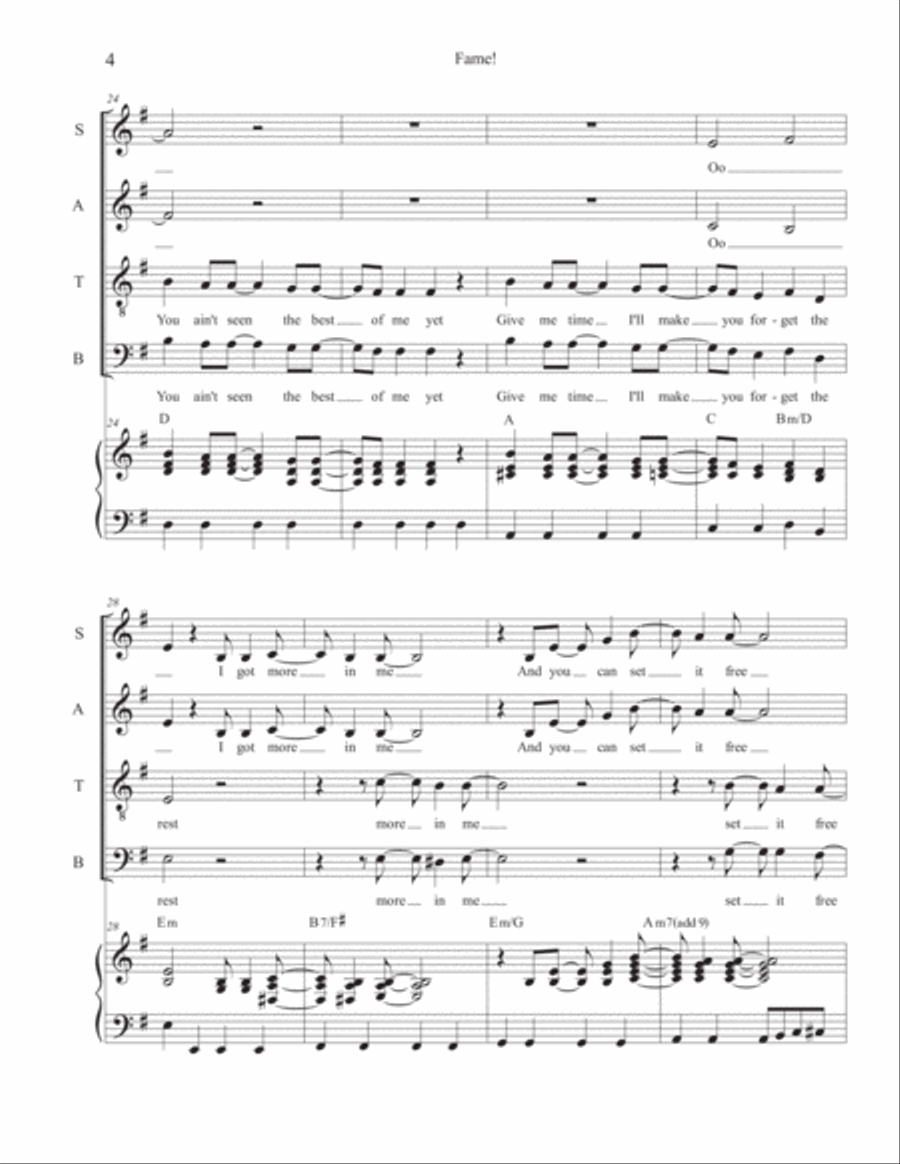 Fame 4-Part scores gallery preview page 4