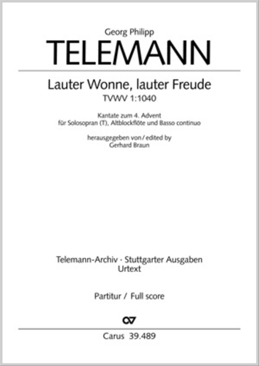 Lauter Wonne, lauter Freude Recorder scores gallery preview page 1