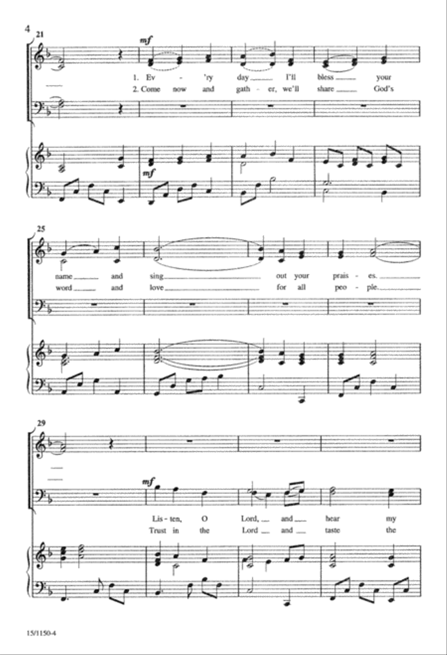 Taste and See Taste and See 4-Part scores gallery preview page 4