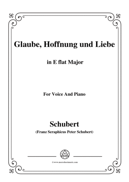 Schubert-Glaube,Hoffnung und Liebe,Op.97,in E flat Major,for Voice&Piano image number null