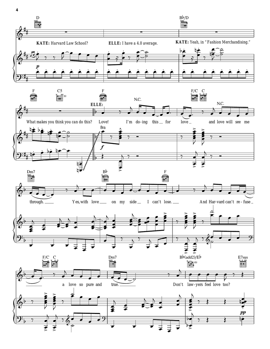What You Want Piano, Vocal scores gallery preview page 4