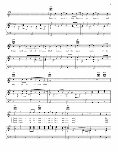 City Of New Orleans by Arlo Guthrie Piano, Vocal, Guitar - Digital Sheet Music