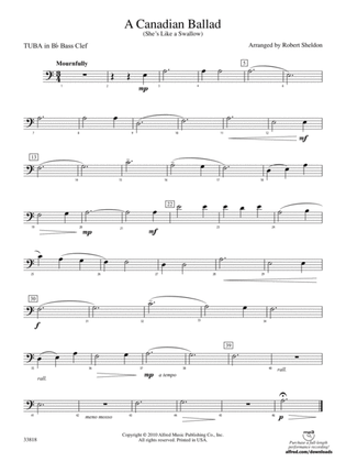 A Canadian Ballad: (wp) B-flat Tuba B.C.