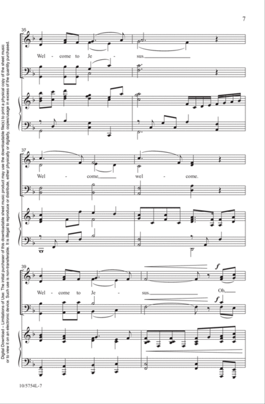 Welcome to Jesus Welcome to Jesus 4-Part scores gallery preview page 7