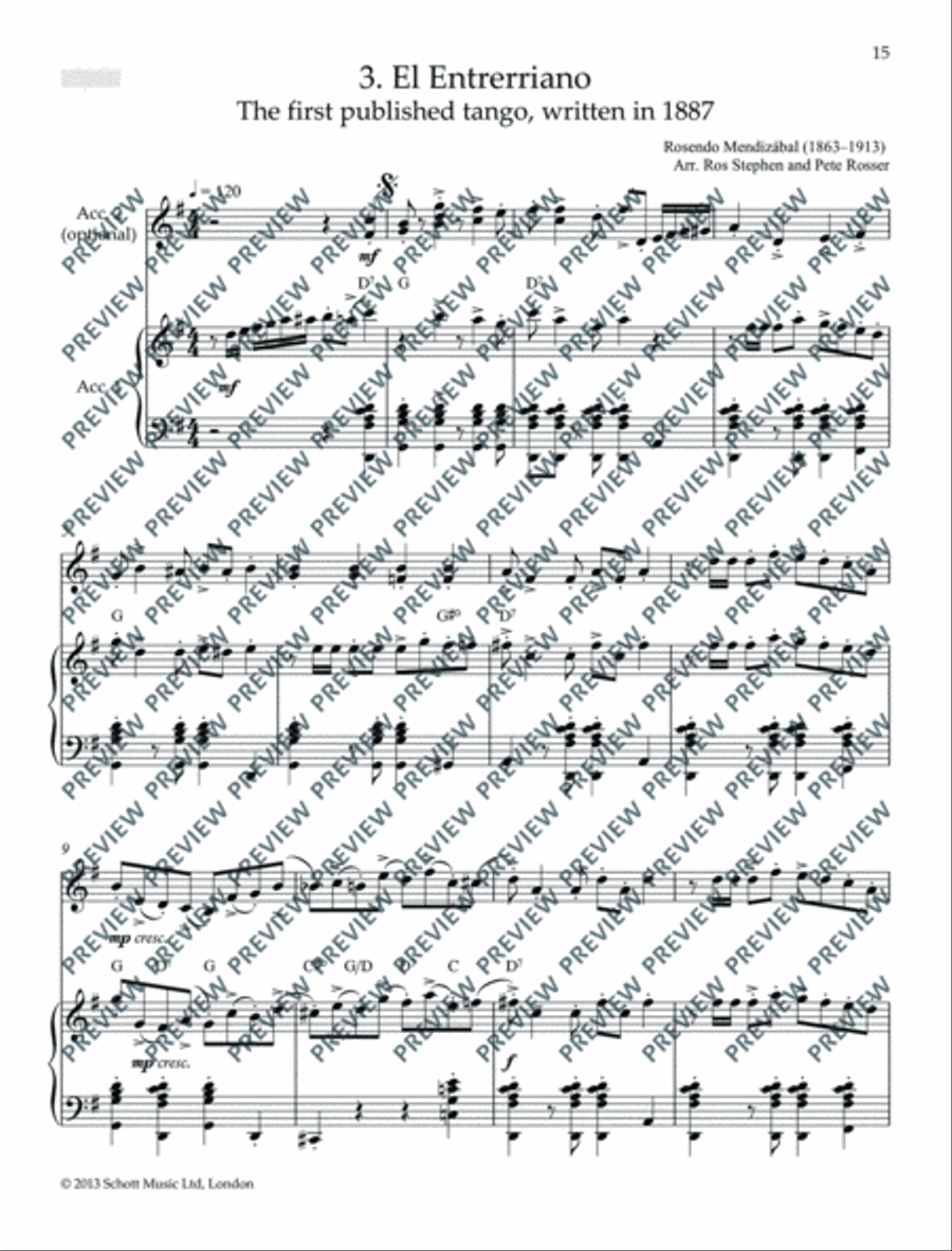 Argentinian Tango and Folk Tunes for Accordion Accordion scores gallery preview page 16