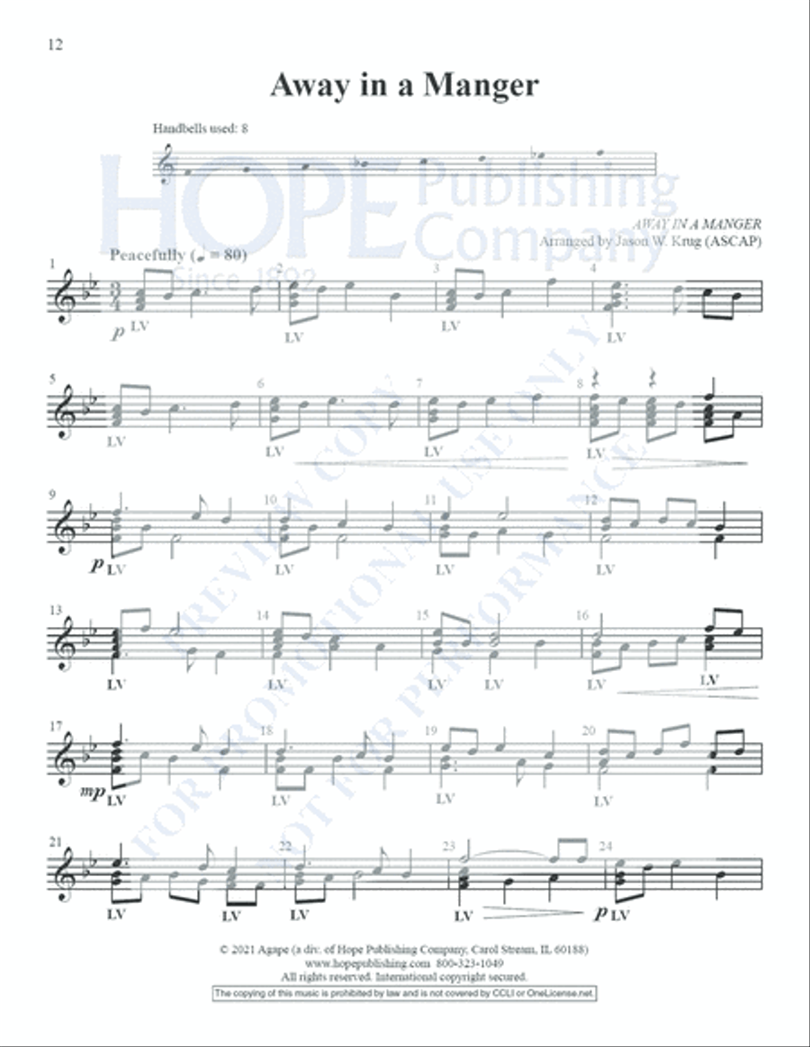 Small-ER But Mighty, Vol. 1 for Christmas Repoducible Handbell Choir scores gallery preview page 13