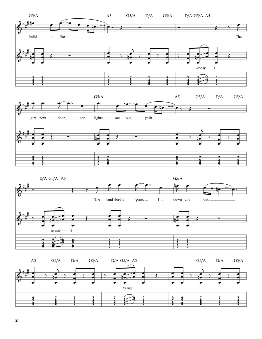 Cold Gin Acoustic Guitar scores gallery preview page 2