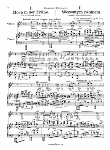 Zwolf Lieder fur hohe Stimme u. Clavier. I-III Heft. Op. 17