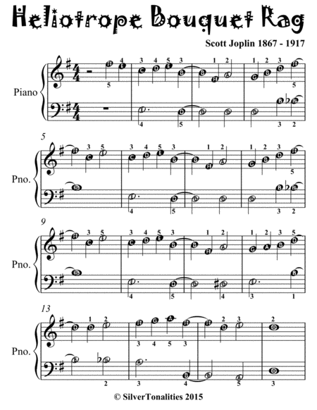 Heliotrope Bouquet Rag Easiest Piano Sheet Music for Beginner Pianists
