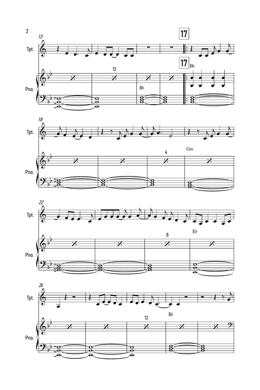 Drivers License Trumpet Solo scores gallery preview page 2