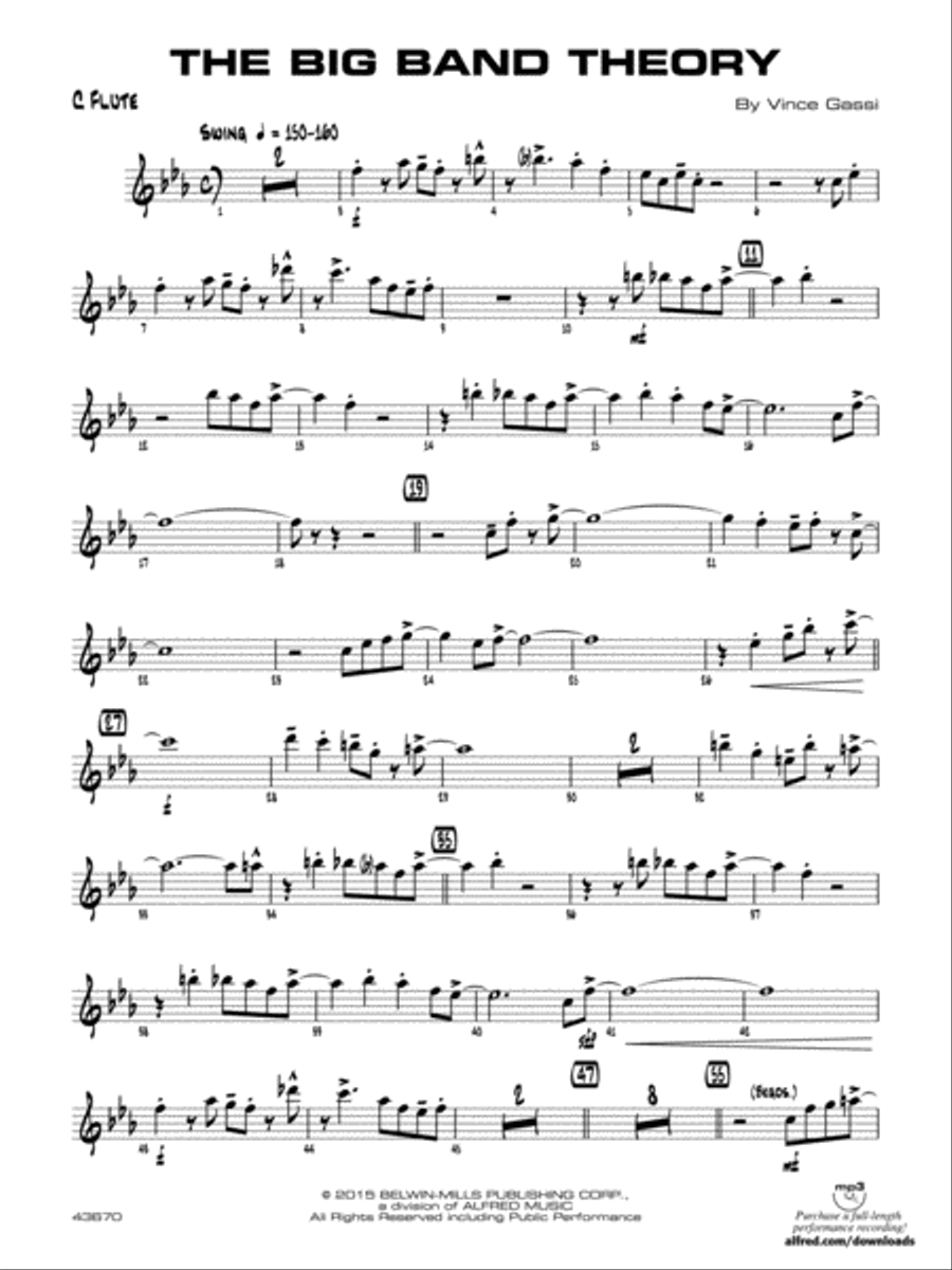 The Big Band Theory: Flute Jazz Ensemble scores gallery preview page 1