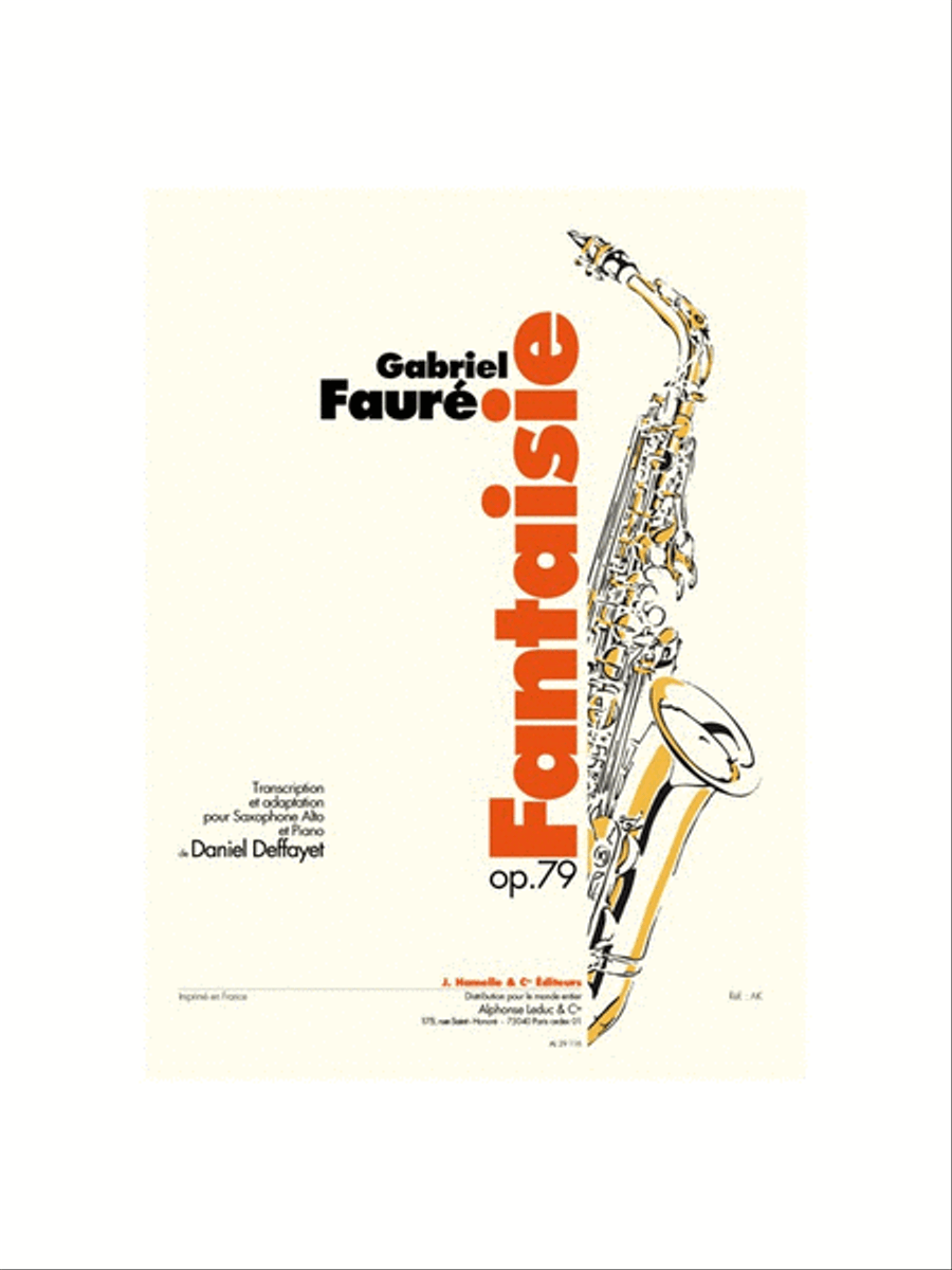 Fantaisie Op.79 (saxophone-alto & Piano) Saxophone scores gallery preview page 1