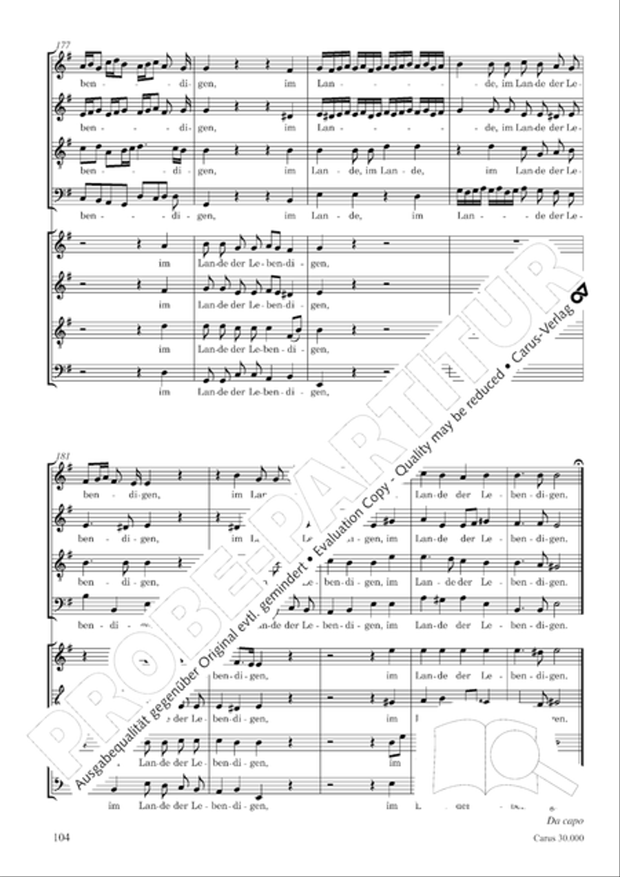 J.L. Bach: The complete motets Choir scores gallery preview page 111