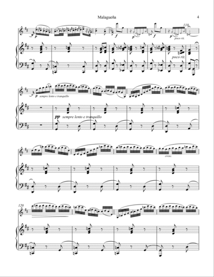 4 Spanish Dances by Sarasate for violin and piano Violin Solo scores gallery preview page 5