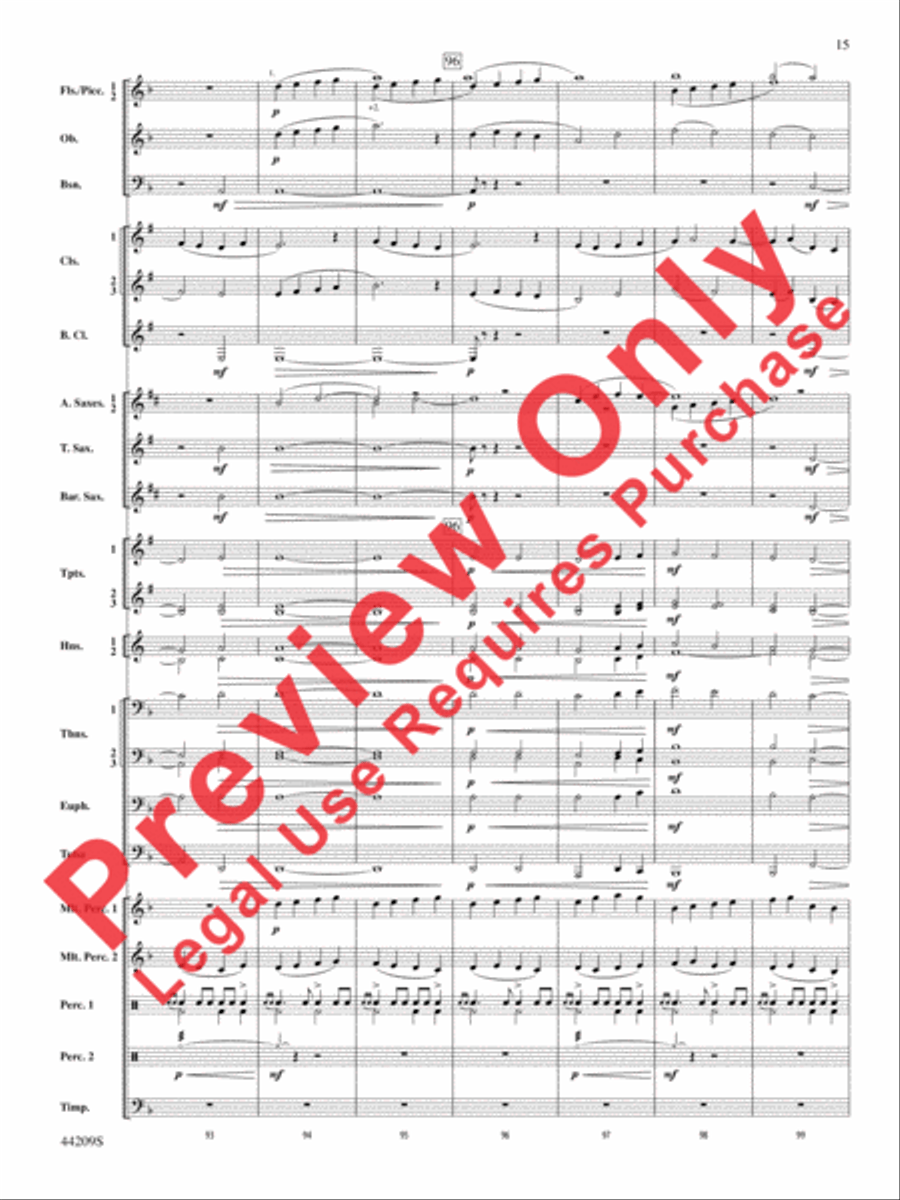 Gaudete Concert Band scores gallery preview page 16