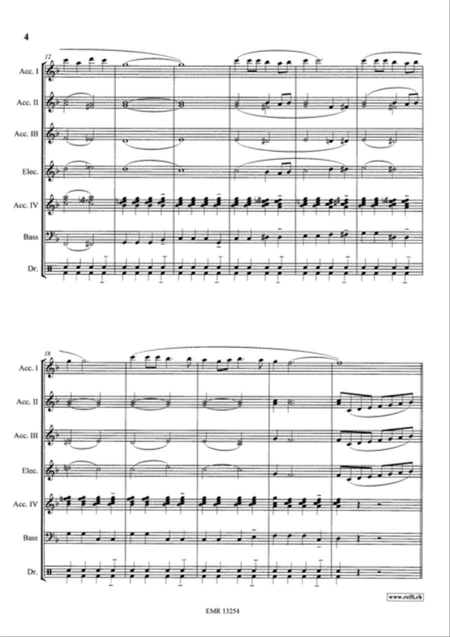 Vola Colomba ! Accordion scores gallery preview page 4