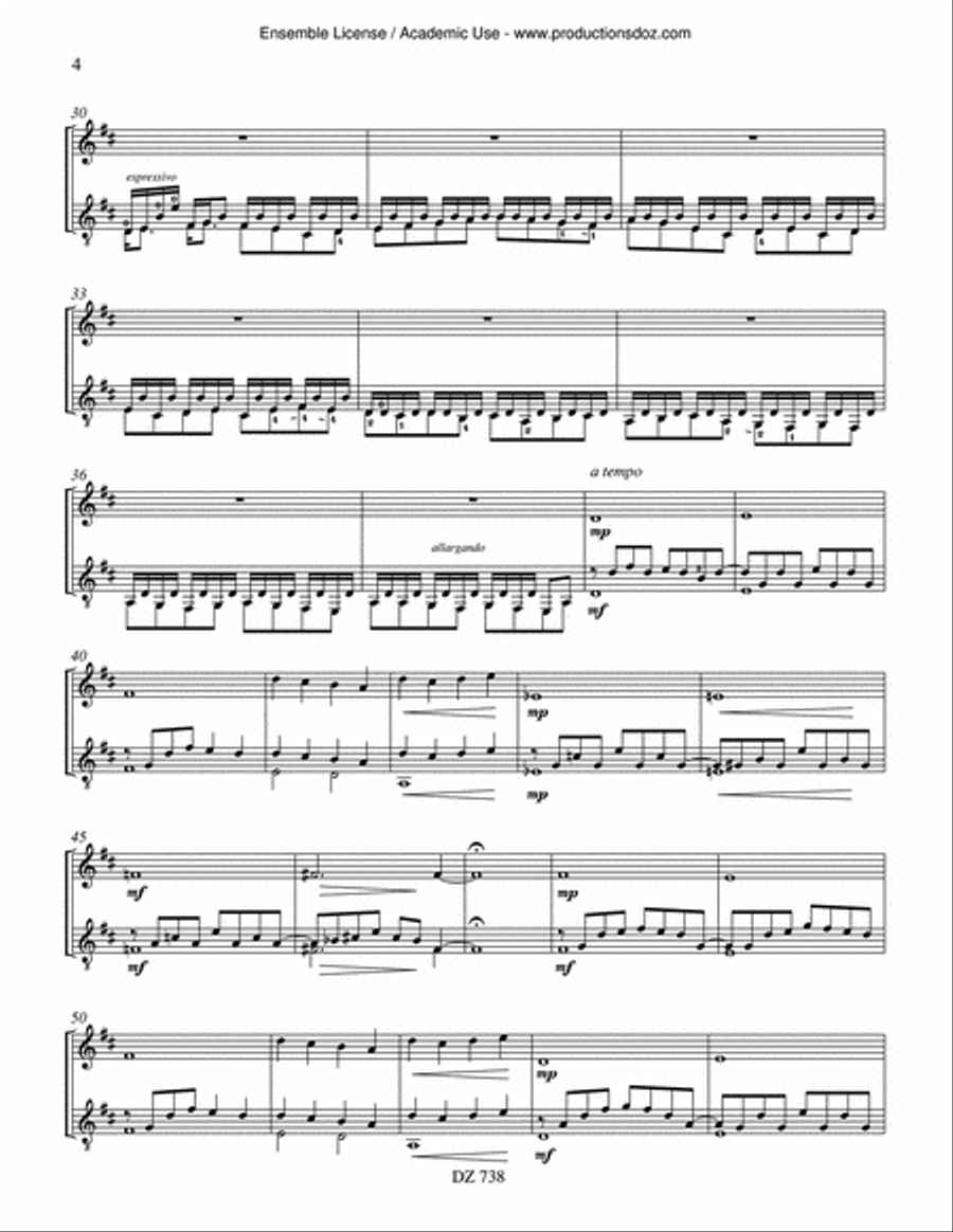 Andante, Capriccio Violin scores gallery preview page 4