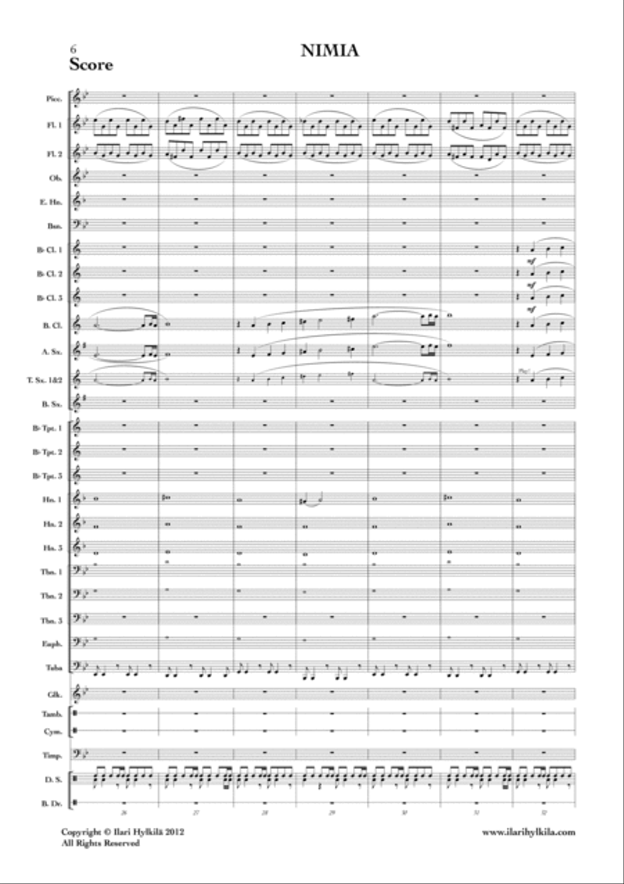 Nimia (for Concert Band) Nimia (for Concert Band) Concert Band scores gallery preview page 6