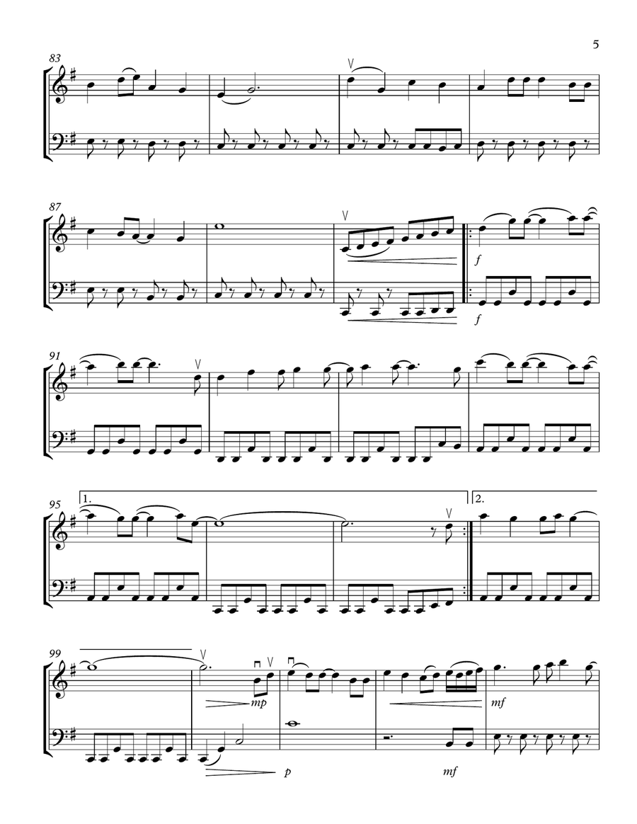 A Million Dreams String Duet scores gallery preview page 5