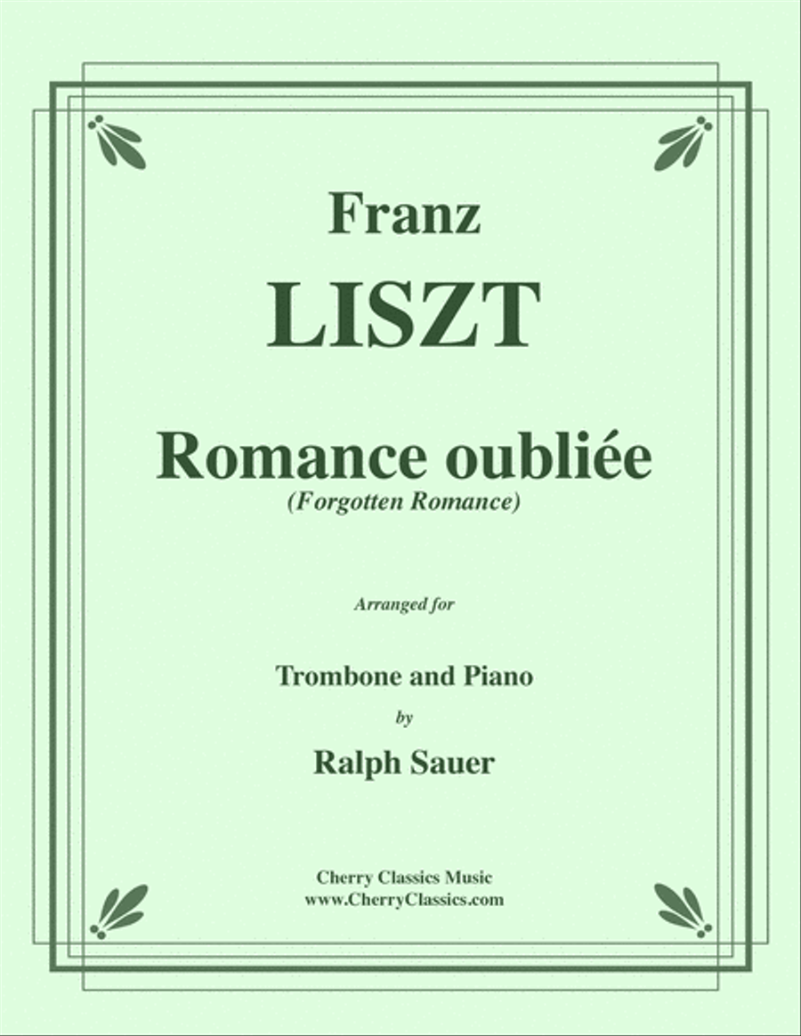 Romance oubliée (Forgotten Romance) for Trombone & Piano Piano Accompaniment scores gallery preview page 1