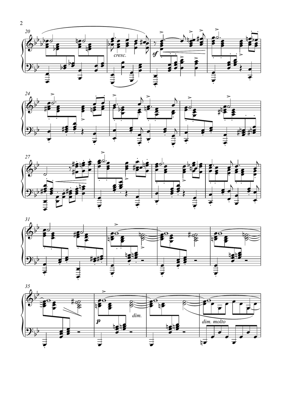 Brahms - Ballade in G minor op. 118 NO.3 Piano Solo scores gallery preview page 3
