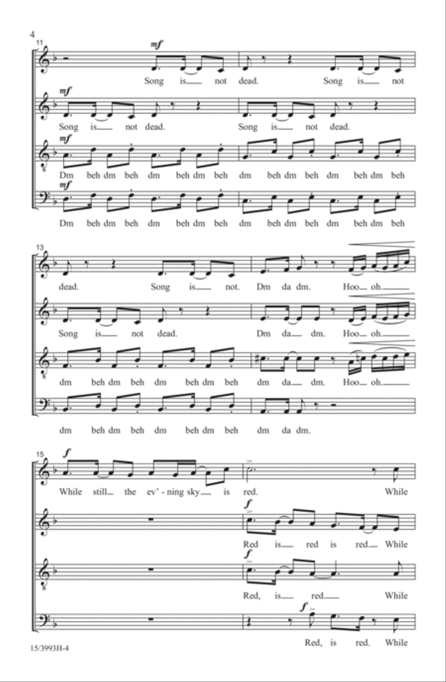 Song Is Not Dead Song Is Not Dead 4-Part scores gallery preview page 4