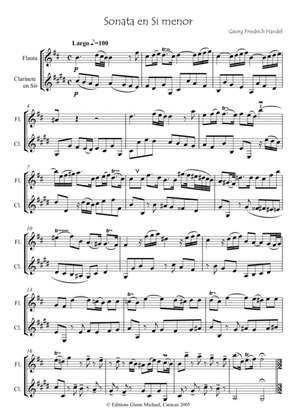 Sonata in B minor for Flute & Clarinet