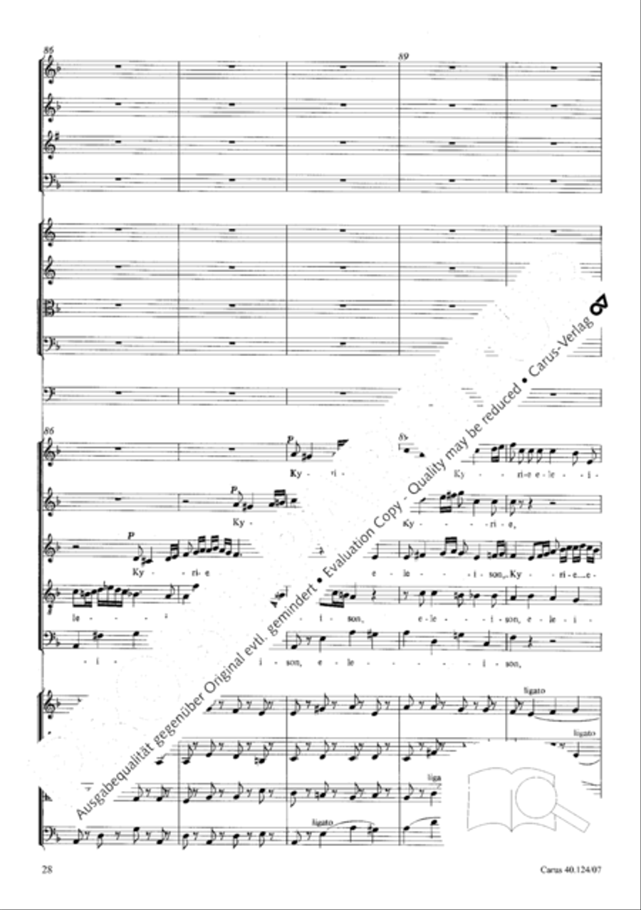 Kyrie in d + Herr Gott, dich loben wir Orchestra scores gallery preview page 29