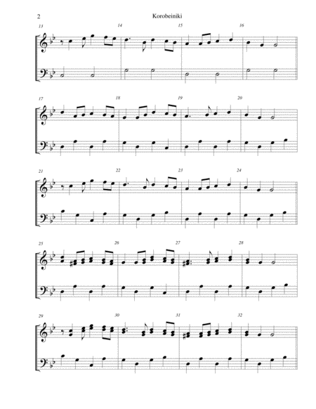Korobeiniki (Korobushka) - for 3-octave handbell choir image number null
