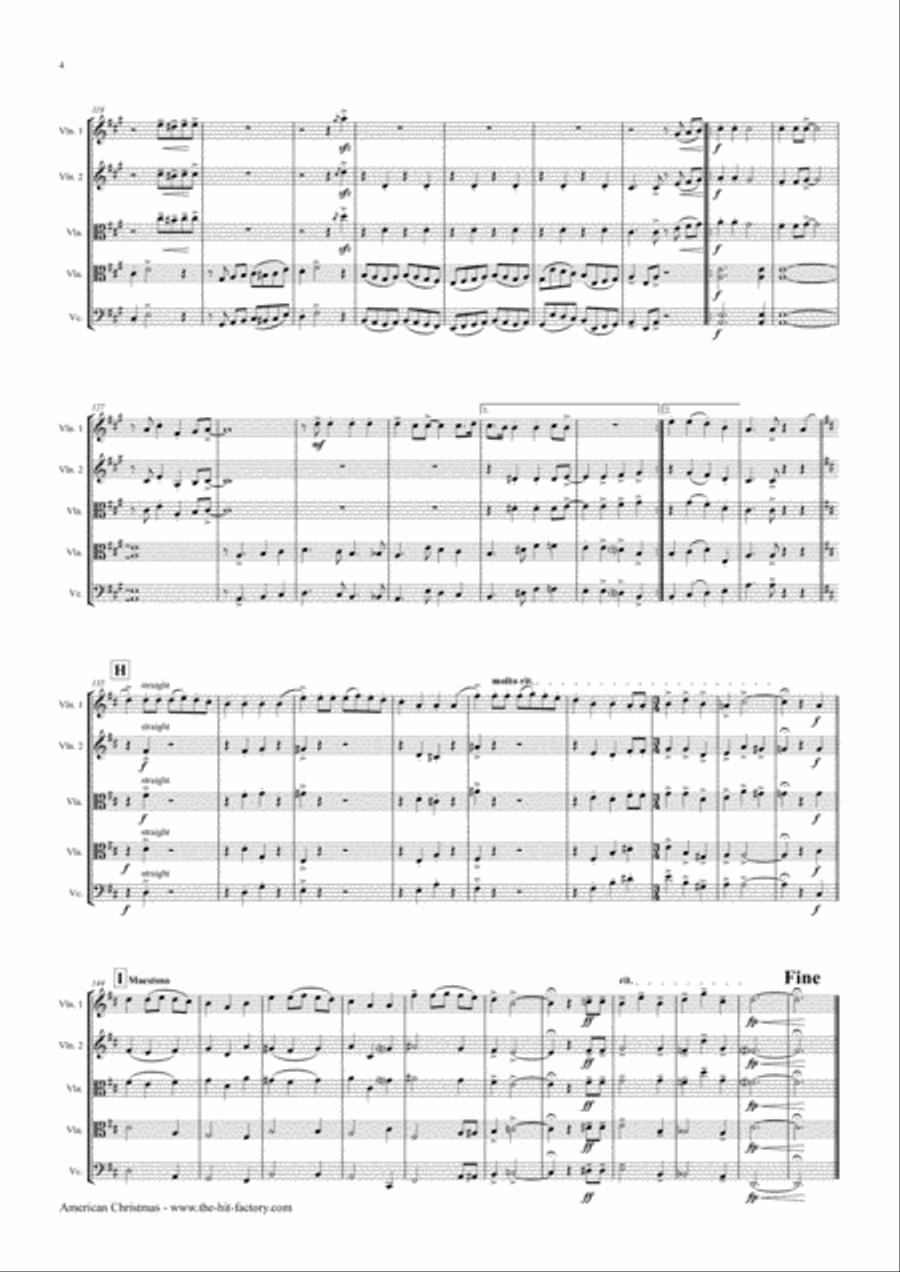 American Christmas - Mash up Rondo of best Christmas Songs - String Trio String Trio scores gallery preview page 5